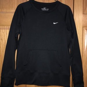 Black NIKE Therma-Fit Crewneck Sweatshirt